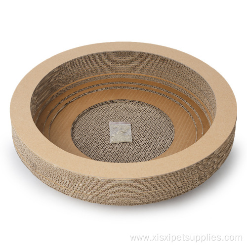 New bowl-shaped corrugated paper cat litter catnip
